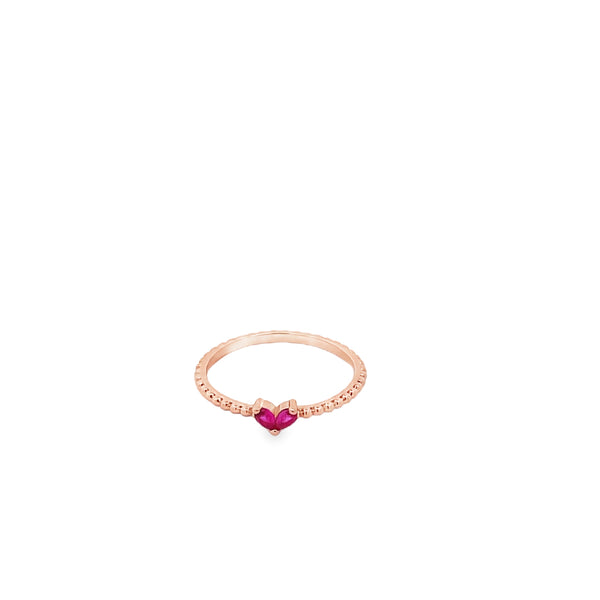Elegant Rose Gold Ring with Gemstones