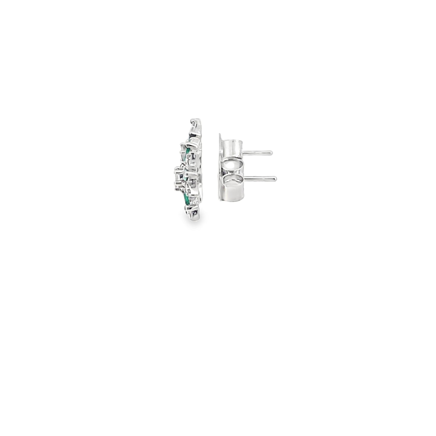 Elegant Emerald Flower Earrings