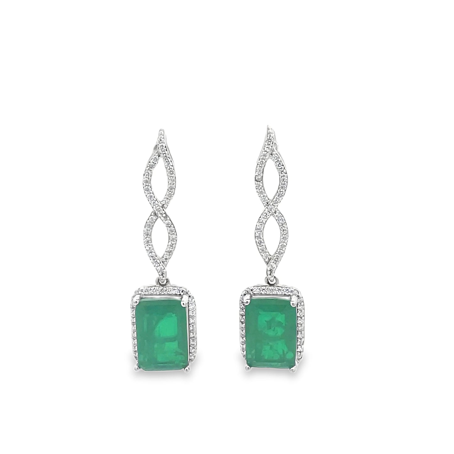 Elegant Emerald Drop Earrings