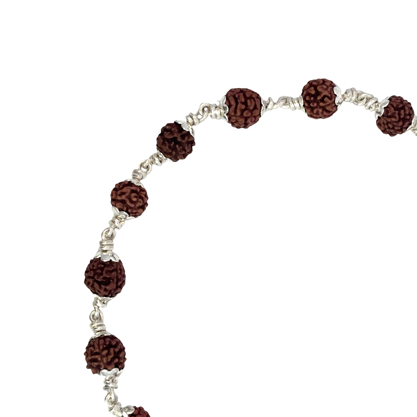 Sterling Silver Bracelet with Dark Red Agate Beads