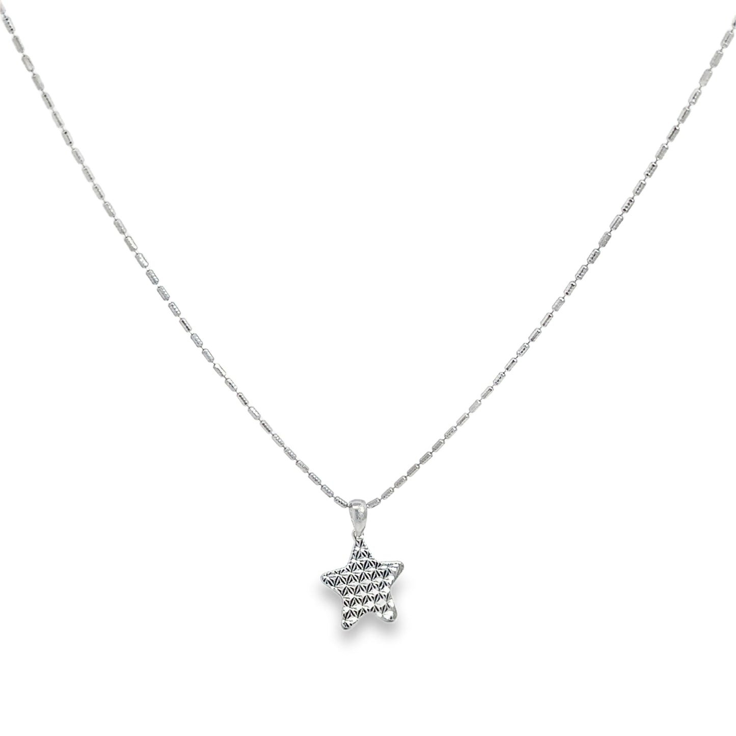 Silver Star Charm Pendant Necklace