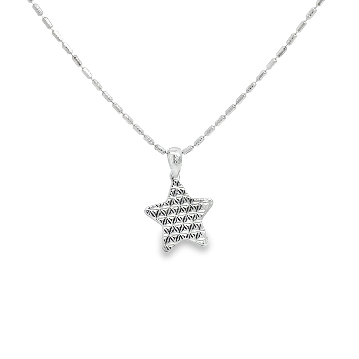 Silver Star Charm Pendant Necklace