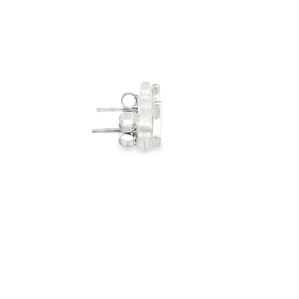 925 Silver Paisley Leaf Stud Earrings