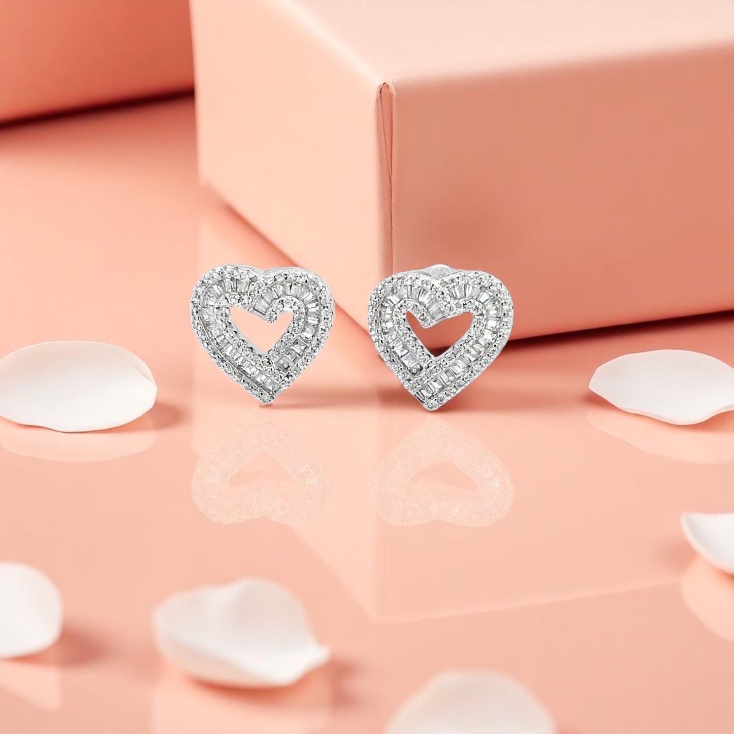 Elegant Heart-Shaped Earrings