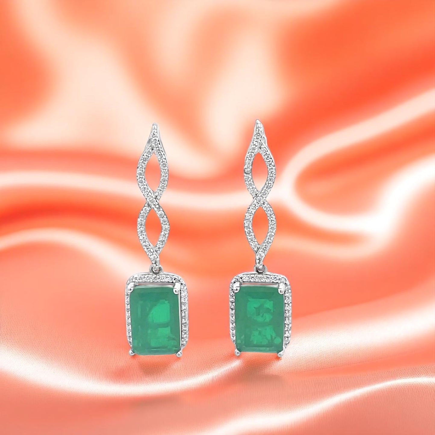 Elegant Emerald Drop Earrings