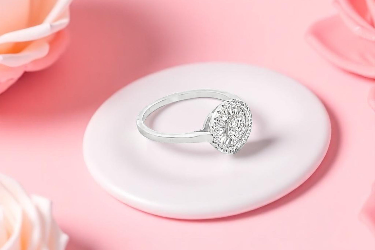 Elegant Halo Ring
