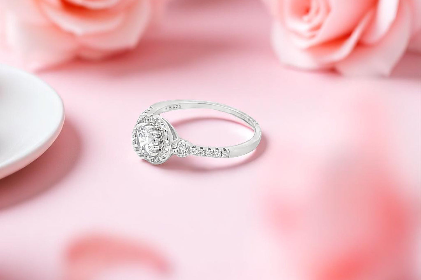 Elegant Halo Ring