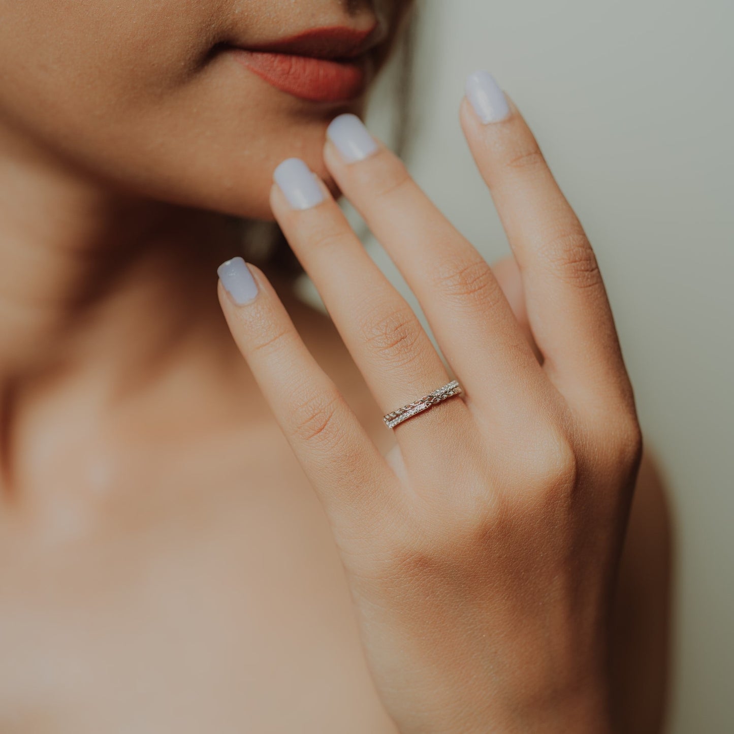 Silver Infinity Charm Ring