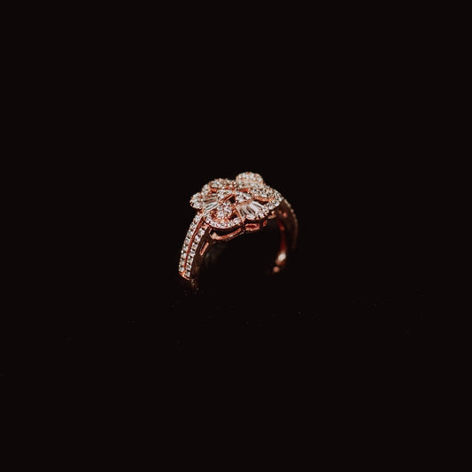 Rose Gold Floral Glory Ring
