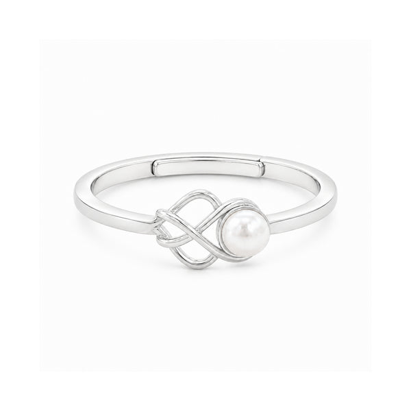 925 Sterling Silver Freshwater Pearl Infinity Ring