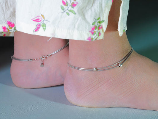 Silver Drift Anklet
