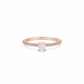 925 Sterling Silver Oval Solitaire CZ Ring