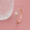925 Sterling Silver Oval Solitaire CZ Ring