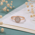 925 Sterling Silver Halo Cluster CZ Ring