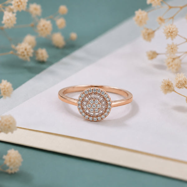925 Sterling Silver Halo Cluster CZ Ring