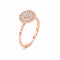 925 Sterling Silver Halo Cluster CZ Ring