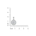 925 Sterling Silver Round Halo Cubic Zirconia Solitaire Pendant
