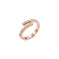 925 Sterling Silver Rose Gold Infinity Spark Ring