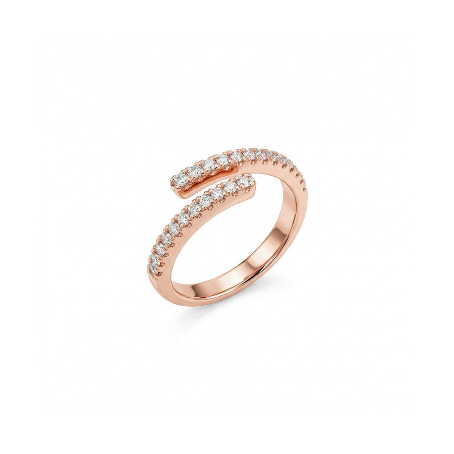 925 Sterling Silver Rose Gold Infinity Spark Ring