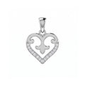 925 Sterling Silver Royal Heart CZ Pendant
