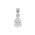 925 Sterling Silver Pear Cut Cubic Zirconia Solitaire Pendant