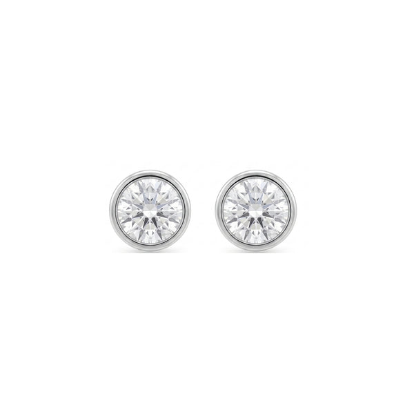 925 Silver Classic Round Solitaire Stud Earrings