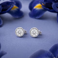 925 Silver Classic Round Solitaire Stud Earrings