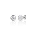 925 Silver Classic Round Solitaire Stud Earrings