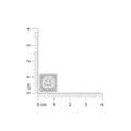 925 Sterling Silver Princess Cut Crystal Stud Earrings