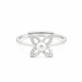 925 Sterling Silver Floral Pearl Adjustable Ring with Freshwater Pearl