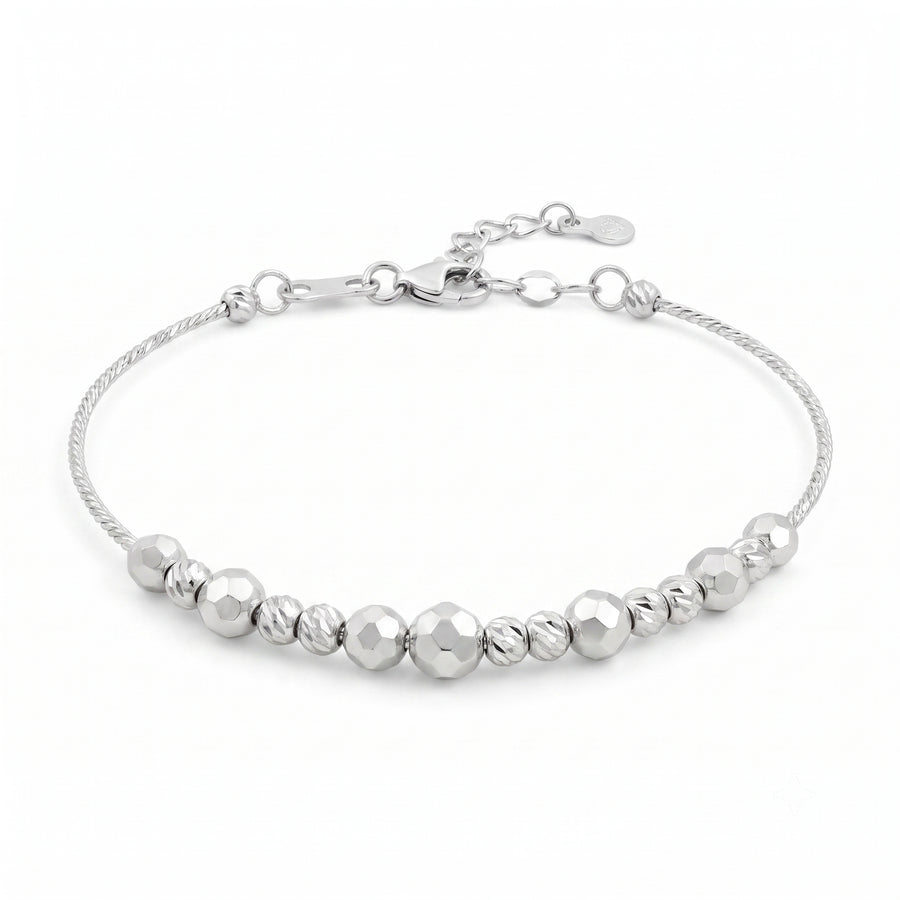 The Signature Faceted Sphere Silver Kada
