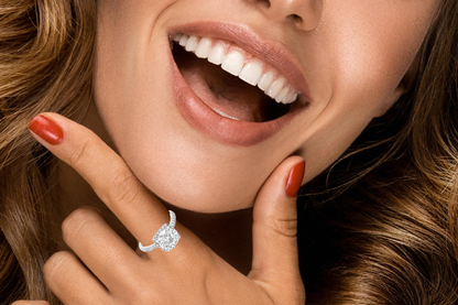 Elegant Silver Engagement Ring