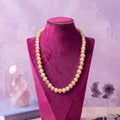 Elegant Multicolor Freshwater Pearl Necklace – 20-Inch 10 mm Classic Pearl Strand with Adjustable Gold-Tone Clasp