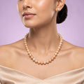 Elegant Multicolor Freshwater Pearl Necklace – 20-Inch 10 mm Classic Pearl Strand with Adjustable Gold-Tone Clasp