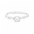 925 Sterling Silver Infinity Twist Adjustable Freshwater Pearl Ring