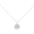 925 Silver Textured Triangle Pendant Necklace & Earrings Set – Minimalist Geometric Jewelry for Women