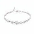 The Contemporary Textured Sphere Silver Kada