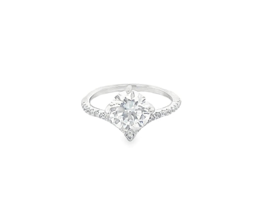 Elegant V Shape Solitaire Ring