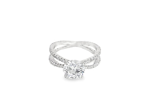 Elegant Silver Engagement Ring