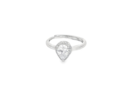 Elegant Pear-Shaped Ring
