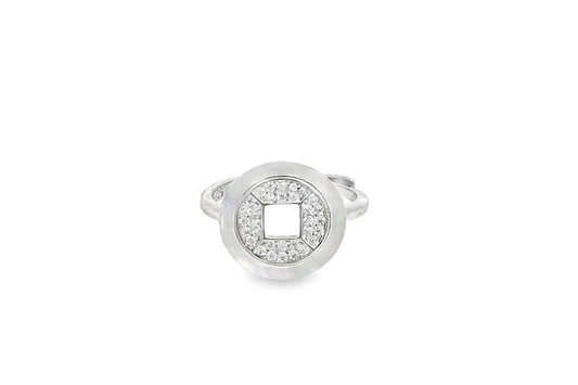 Elegant Silver Mother of Pearl Ring