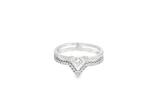Elegant Silver Triangle Ring