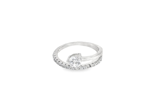 Elegant Dual Step Silver Ring
