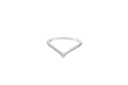 Elegant V-Shaped Silver Ring