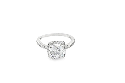 Elegant Silver Engagement Ring