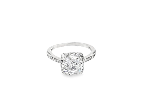Elegant Silver Engagement Ring