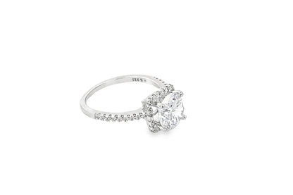 Elegant Silver Engagement Ring