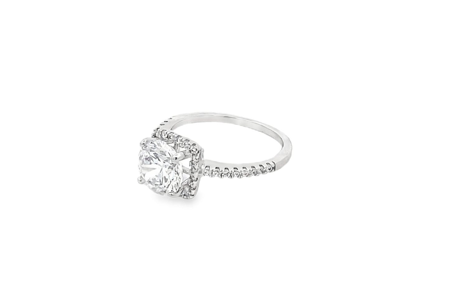 Elegant Silver Engagement Ring