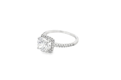Elegant Silver Engagement Ring