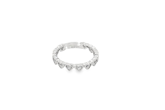 Elegant Heart-Shaped Silver Ring